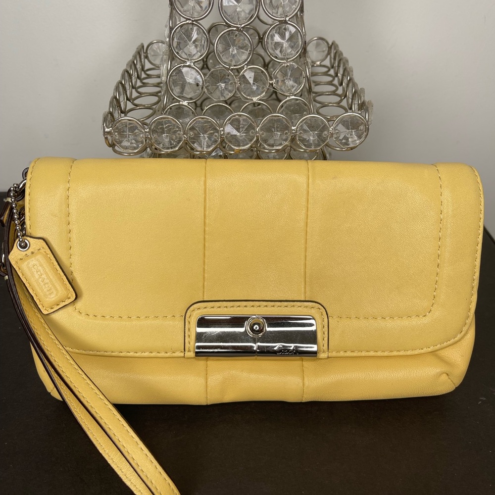 Coach Kristin Yellow Clutch